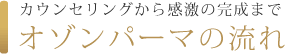 カウンセリングから感激の完成まで、オゾンパーマの流れ